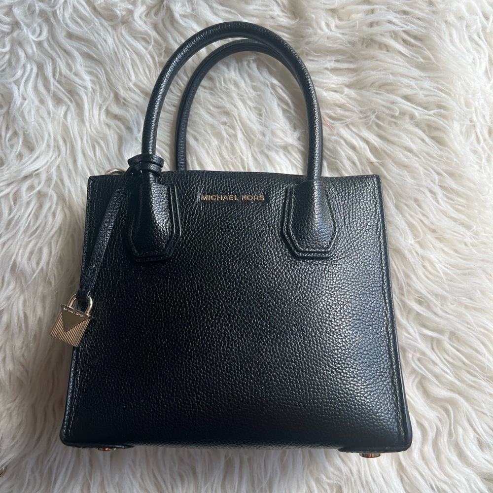 Michael Kors Black Satchel Elegant Structured Design